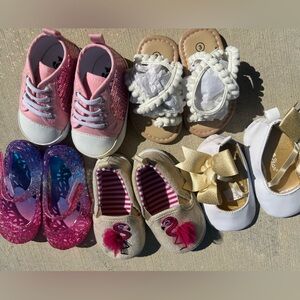 5x NEW GIRL BABY shoes - SIZE 3 and 4 … EASTER